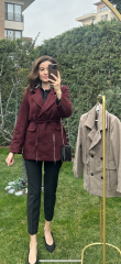 Blazer Fermuar Detaylı Ceket